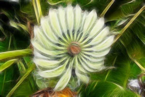 白花無框畫