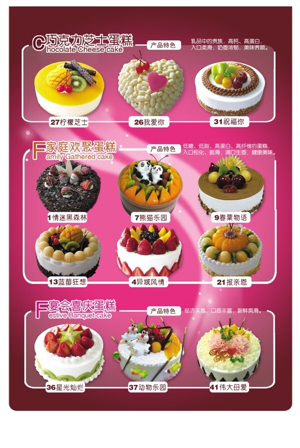 水果巧克力歐式蛋糕psd分層素材圖片