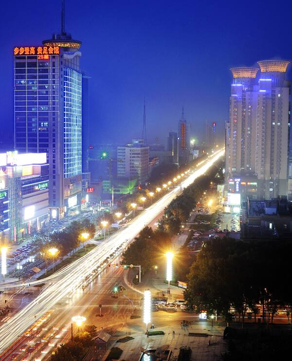 邯郸时人民路夜景图片
