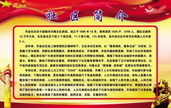 社區(qū)簡介展板圖片