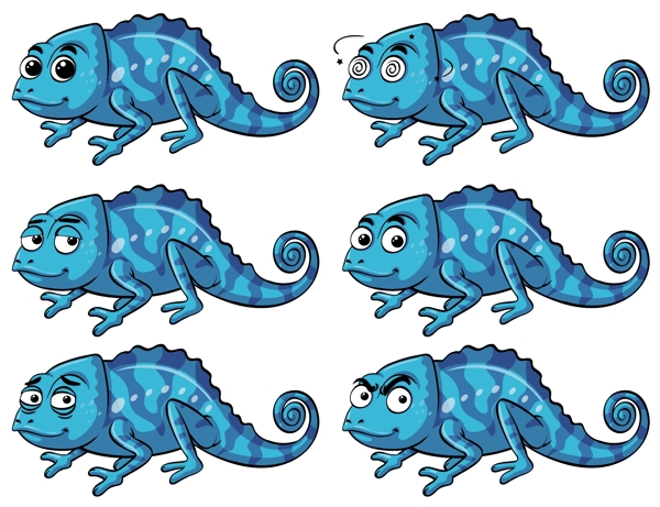 蓝蜥蜴有六种不同的感情