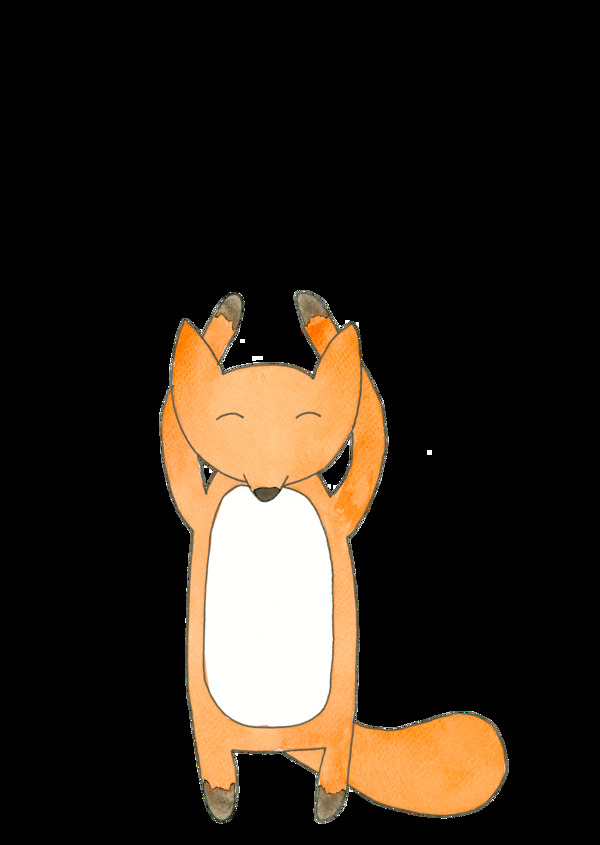 野生卡通動物透明裝飾素材