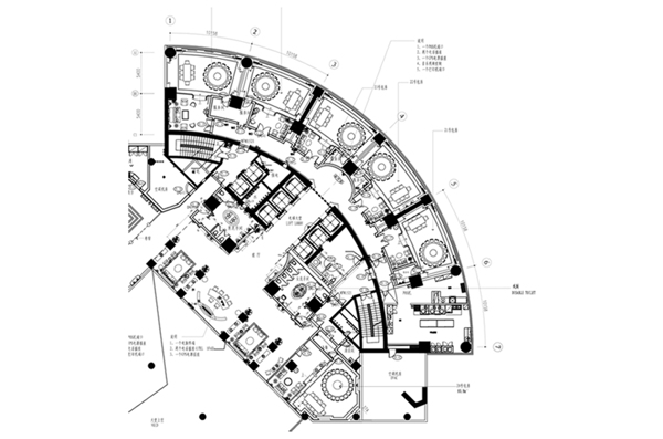 餐厅会所空间CAD平面方案规划