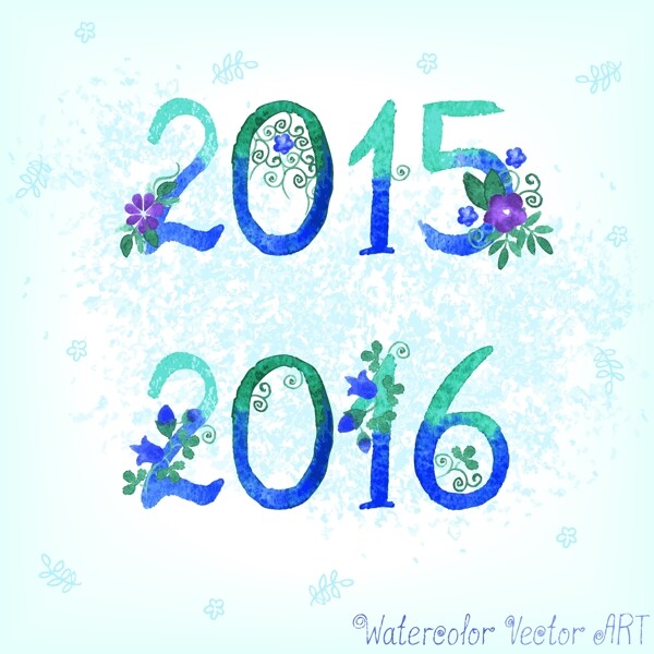20152016水彩藝術(shù)字體