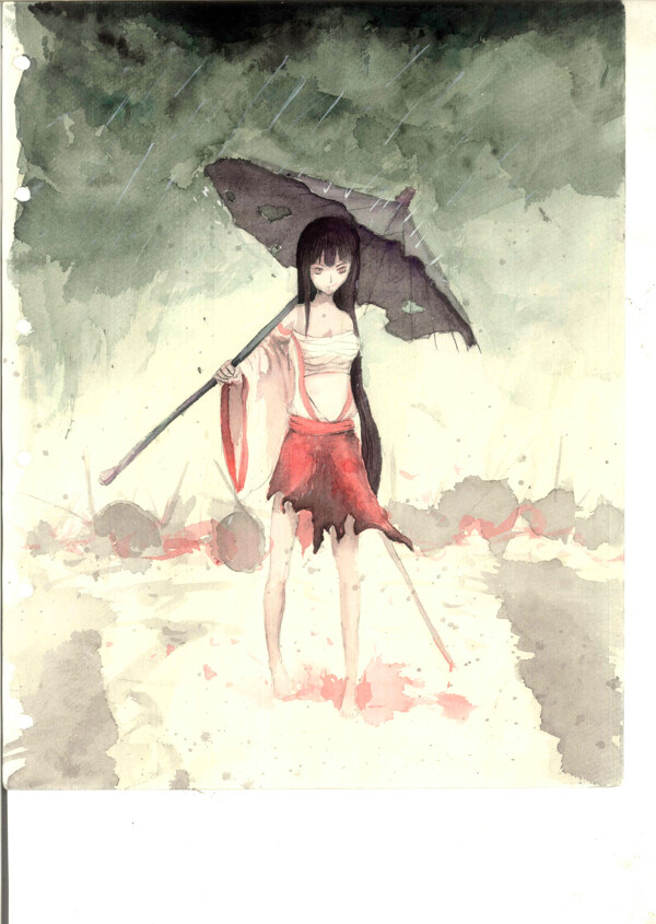 雨中