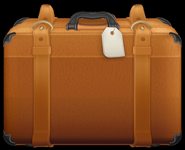漂亮棕色手提箱免抠png透明素材