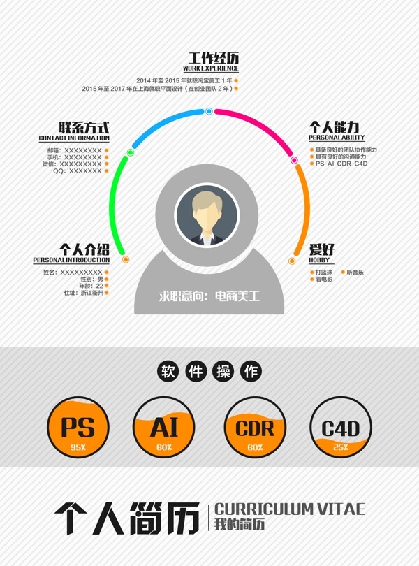 个人简历海报