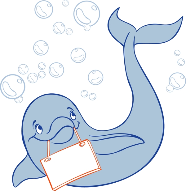 印花矢量图卡通动物海狮包水底免费素材