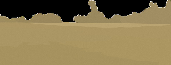手绘褐色沙漠免抠png透明素材