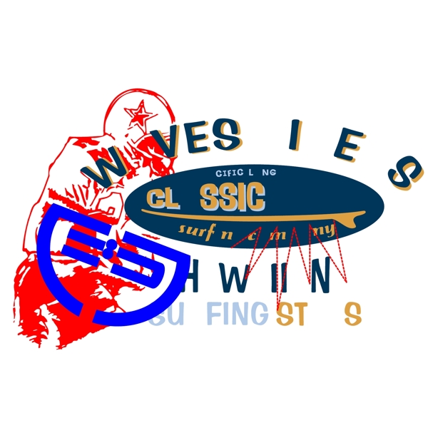 印花矢量圖文字英文抽象色彩免費素材