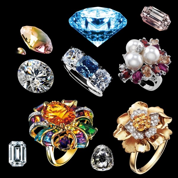 宝石戒指钻石小素材