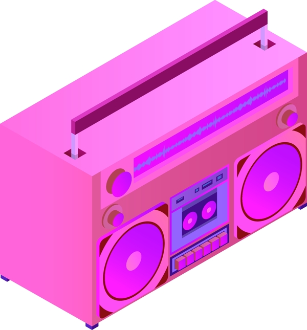 2.5D風(fēng)格收音機(jī)元素