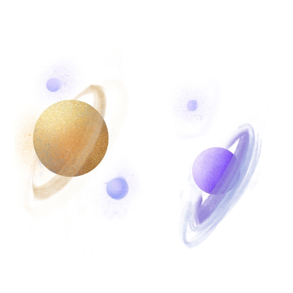 手繪卡通宇宙png元素