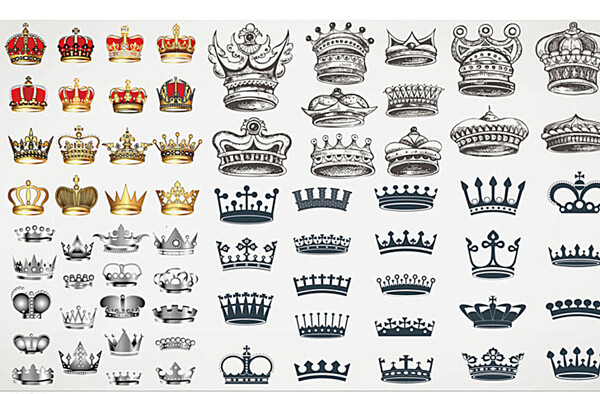 精致欧式皇冠设计矢量素材图片