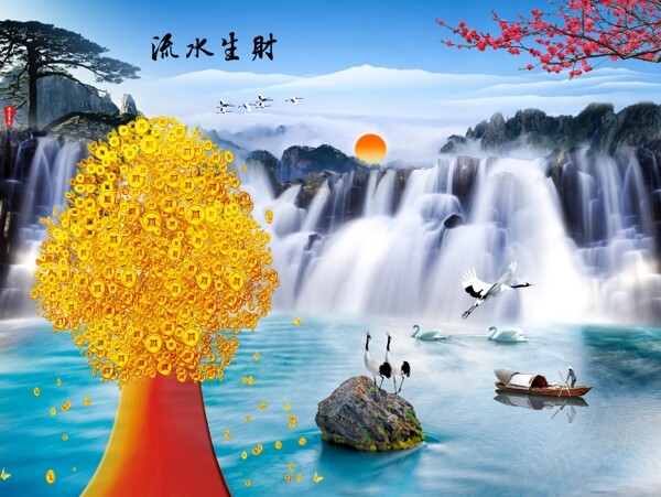 新中式背景墻