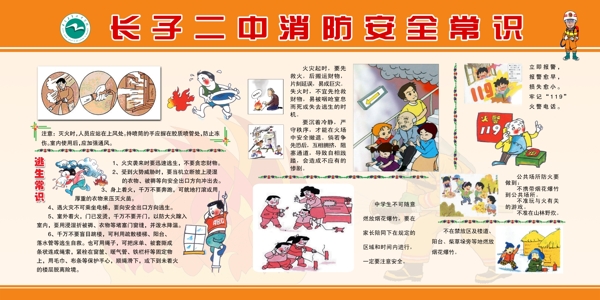 消防安全知識展板圖片