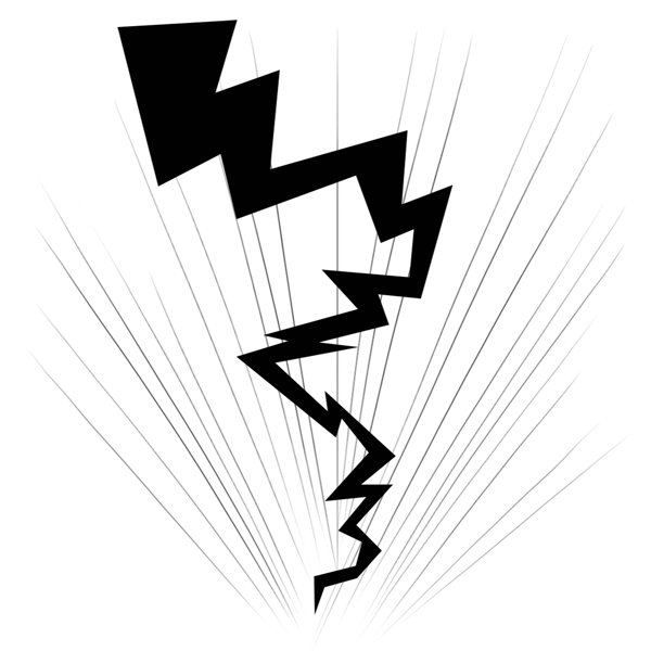 黑色簡約閃電元素設(shè)計(jì)