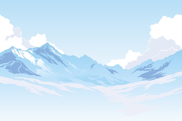 美麗的雪山