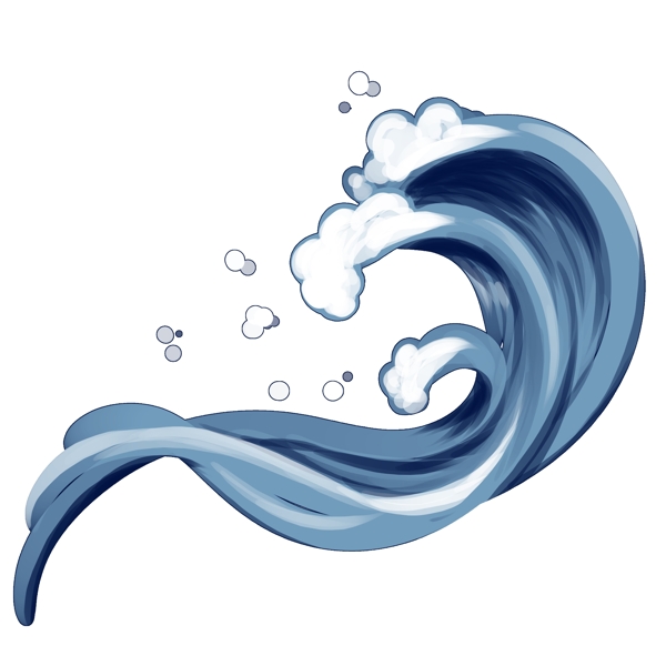 海浪一朵朵蓝色的浪花