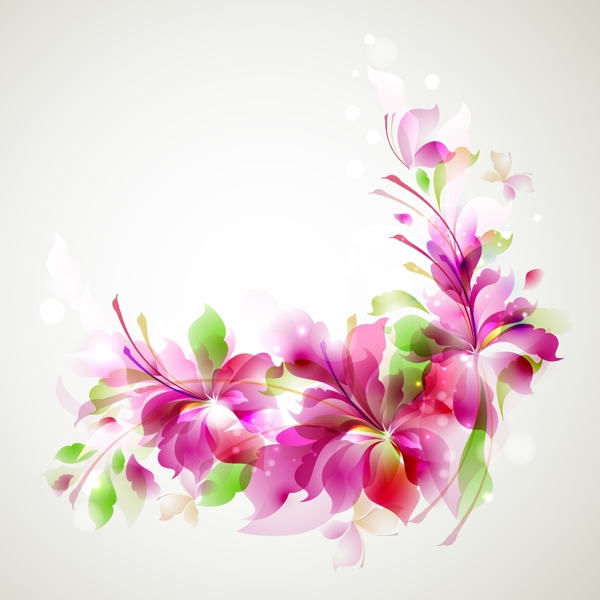 粉红色花卉插图背景