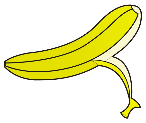香蕉去皮矢量设计