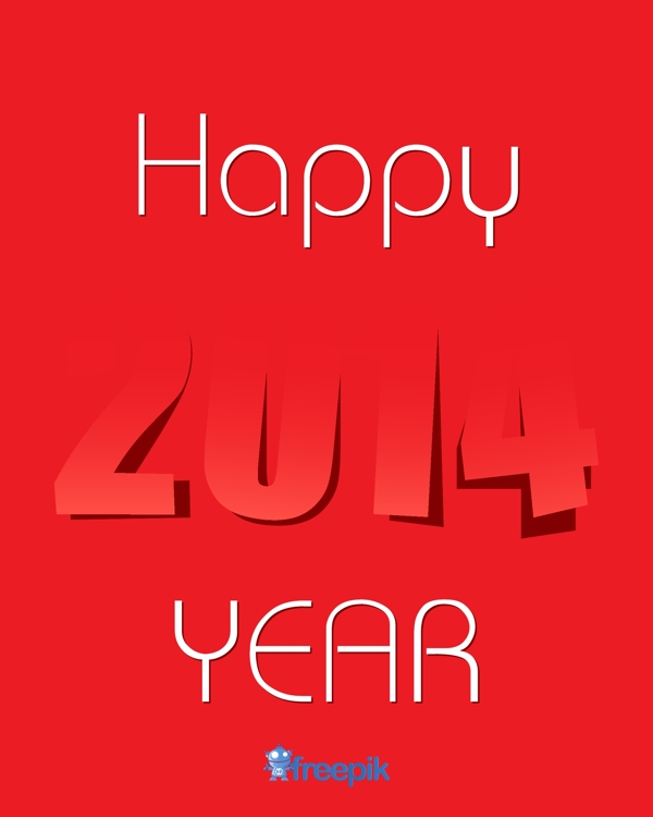 快樂2014年明信片
