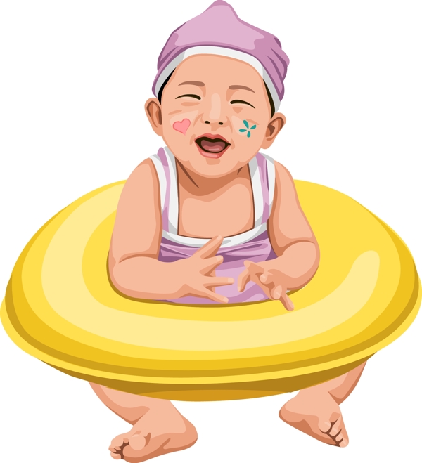 游泳圈小孩子
