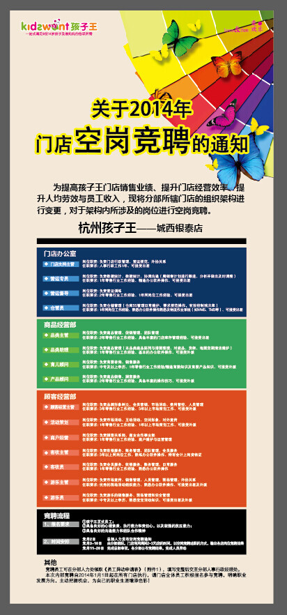 空崗競聘展架
