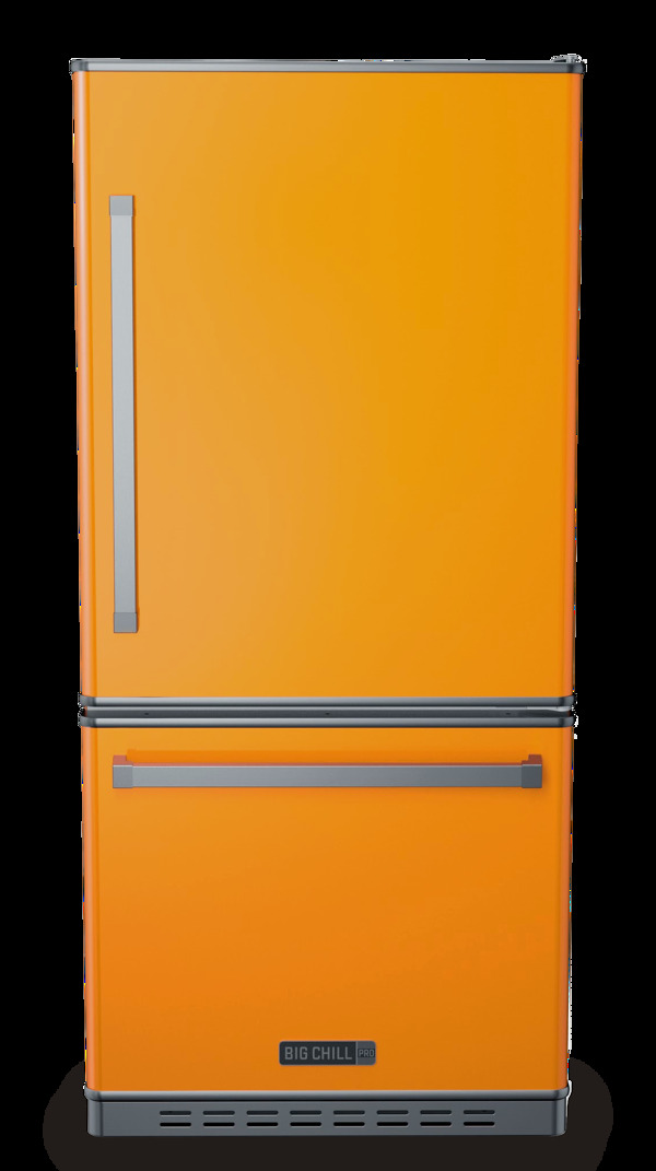 橙色冰箱免抠png透明图层素材