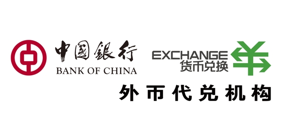 中國銀行LOGO貨幣兌換