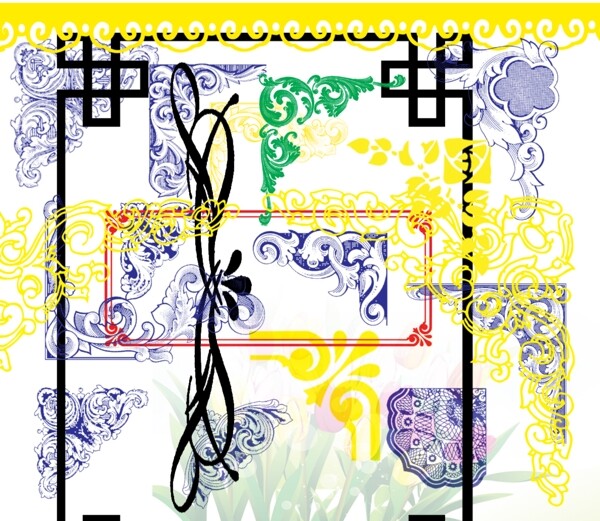 花邊花紋PSD素材