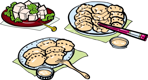 水饺豆腐