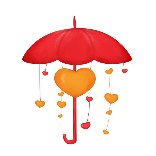 创意情人节爱心雨伞