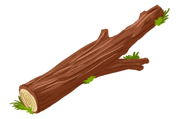 木质木头卡通插画