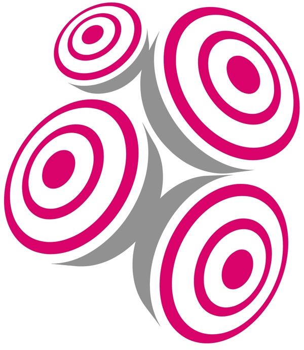三維圓形目標(biāo)矢量插畫(huà)