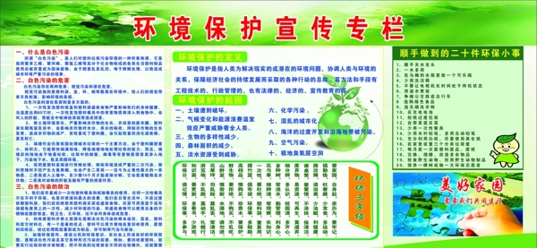 環(huán)境保護宣傳欄