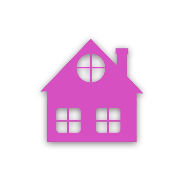 紫色简单小房子矢量素材