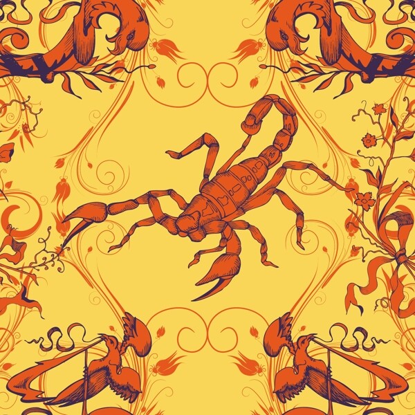 無縫背景花