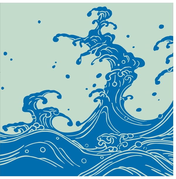 海浪花紋底紋