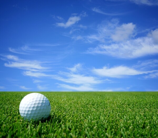 高尔夫球草地天空