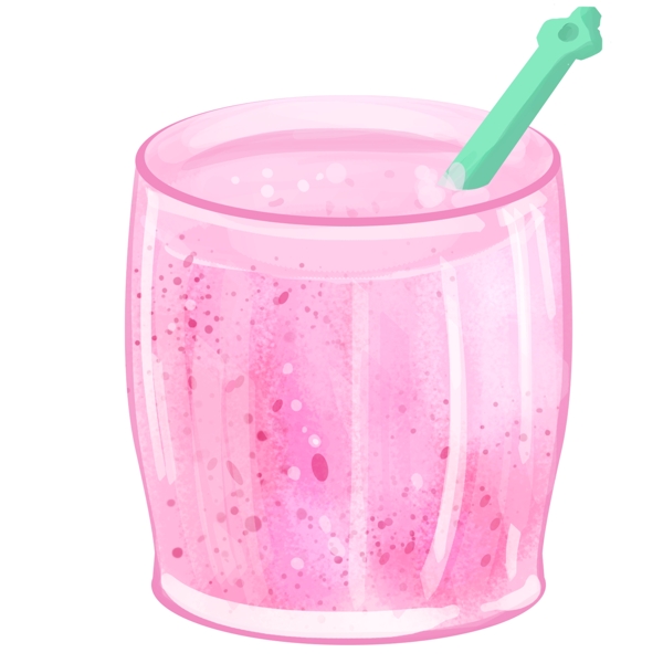 粉色夏日飲品