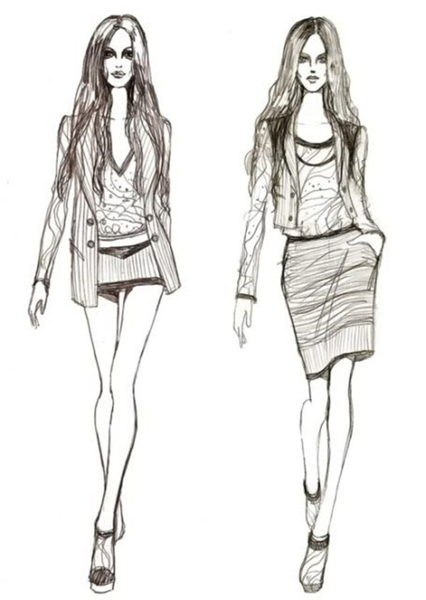 2款休閑女裝設計圖