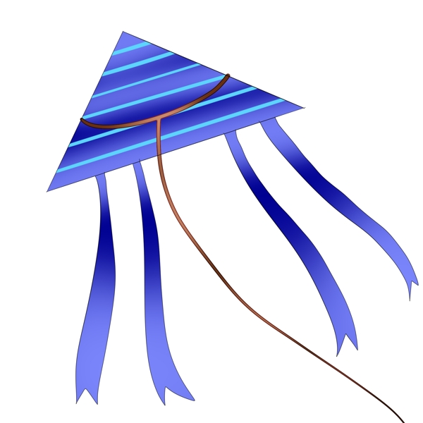 三角形蓝色条纹风筝