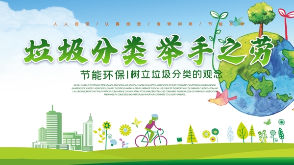 垃圾分類社區(qū)海報(bào)