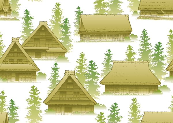 房屋屋頂矢量素材