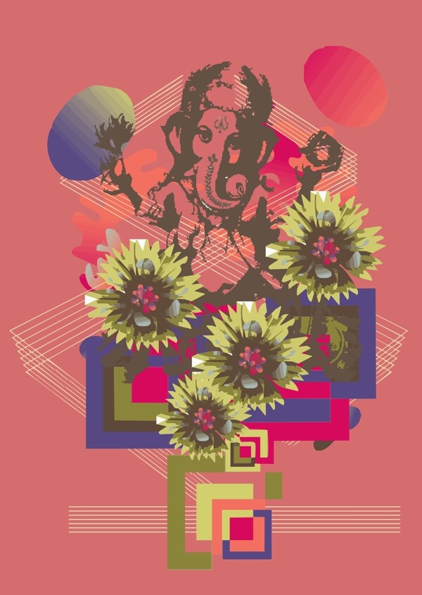 印花矢量圖時(shí)尚休閑女裝抽象人物女人免費(fèi)素材