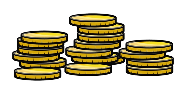 金幣堆矢量插畫