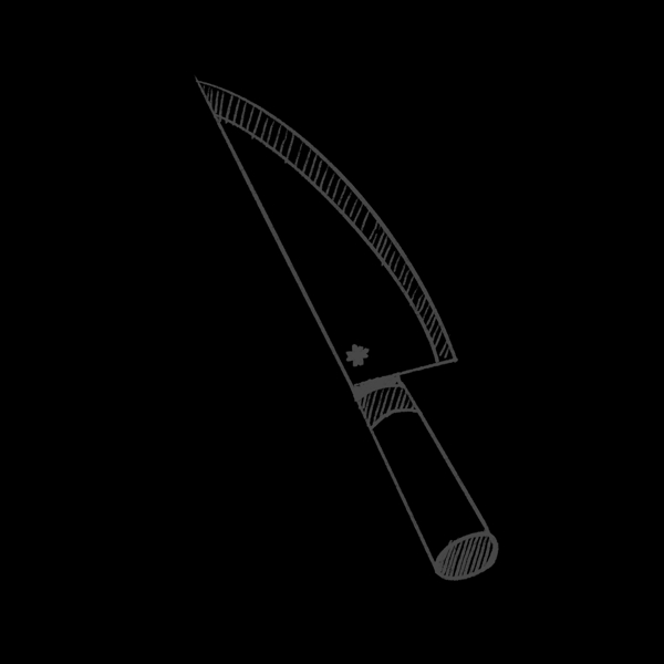个性黑白锋利水果刀