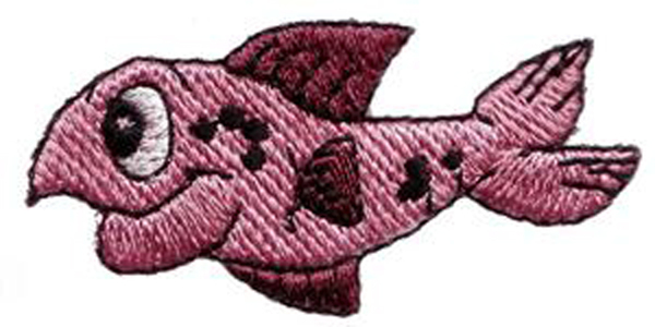绣花动物小丑鱼色彩红色免费素材