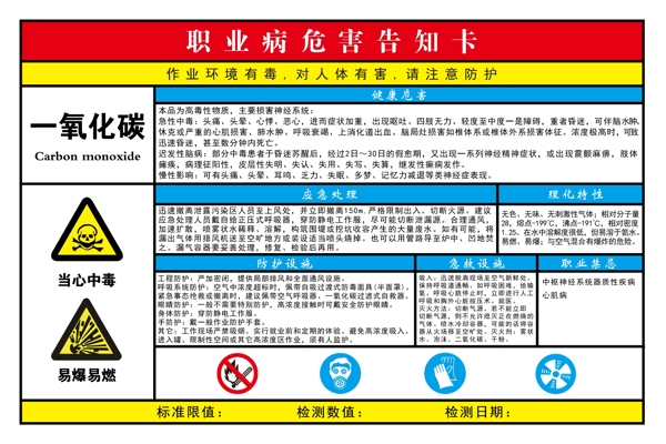 一氧化碳告知卡